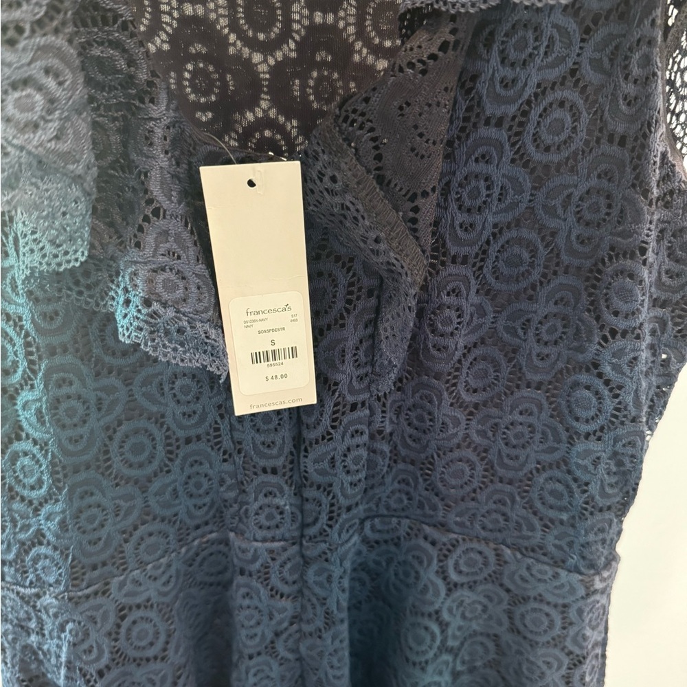 Francesca's Collections Navy Lace Dress